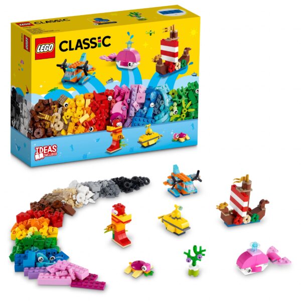 LEGO® 11018 Classic Kreativer Meeresspaß, Kreativ-Set mit bunten Bausteinen